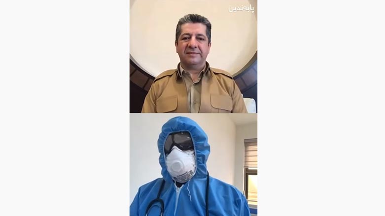 مه‌سرور بارزانی بۆ تیمی پزیشكان: ده‌ستی ماندووبوونتان ده‌گوشم